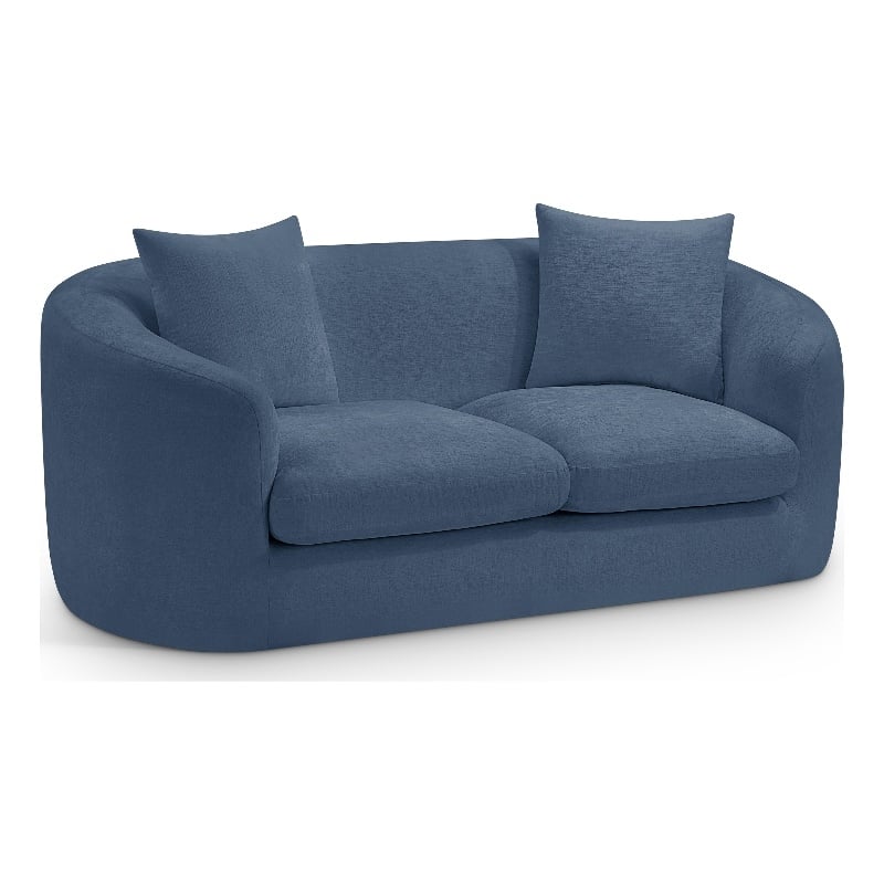 Meridian Furniture Penelope Light Blue Chenille Fabric Loveseat