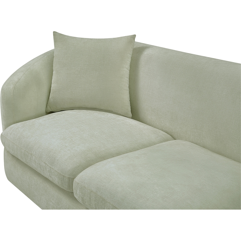 Meridian Furniture Penelope Mint Chenille Fabric Loveseat