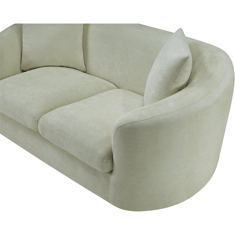 Meridian Furniture Penelope Mint Chenille Fabric Loveseat