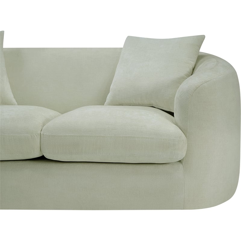 Meridian Furniture Penelope Mint Chenille Fabric Loveseat