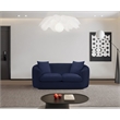 Meridian Furniture Penelope Navy Chenille Fabric Loveseat