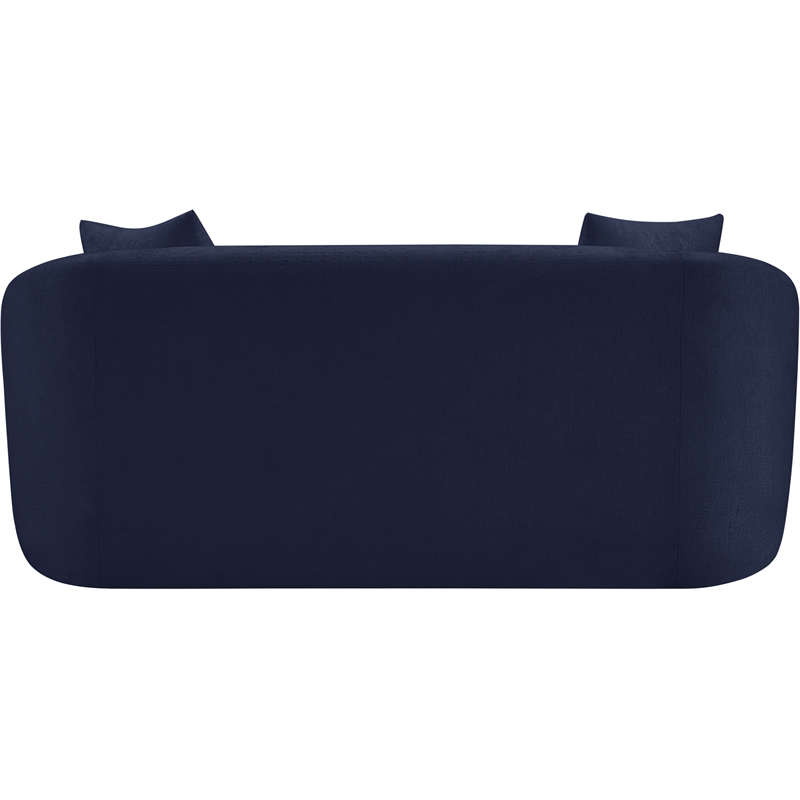Meridian Furniture Penelope Navy Chenille Fabric Loveseat