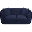 Meridian Furniture Penelope Navy Chenille Fabric Loveseat