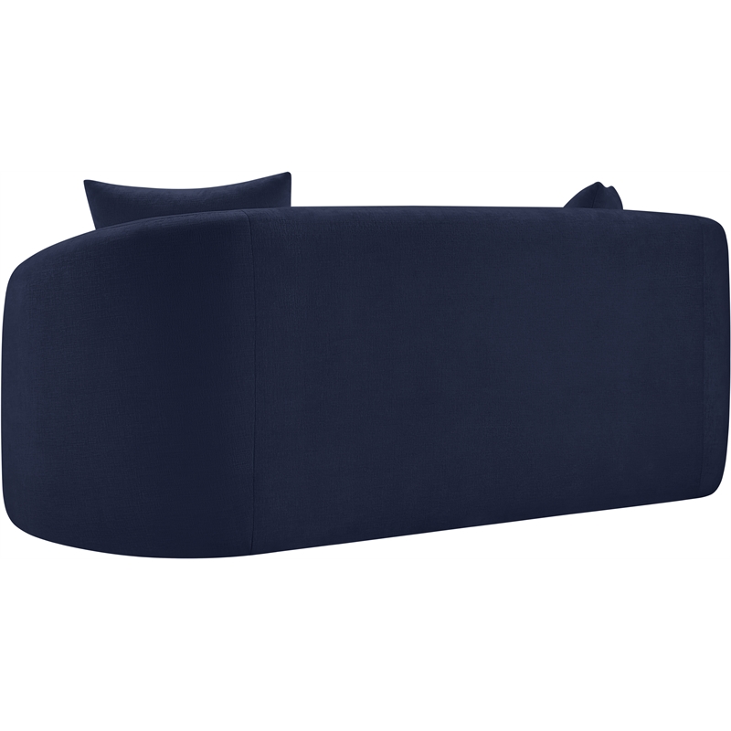 Meridian Furniture Penelope Navy Chenille Fabric Loveseat