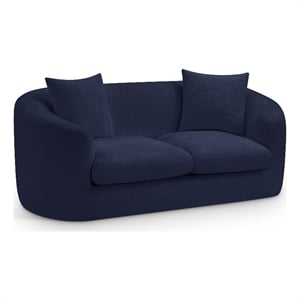 Meridian Furniture Penelope Navy Chenille Fabric Loveseat