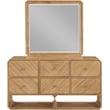 Meridian Furniture Parker Natural Wood Mirror