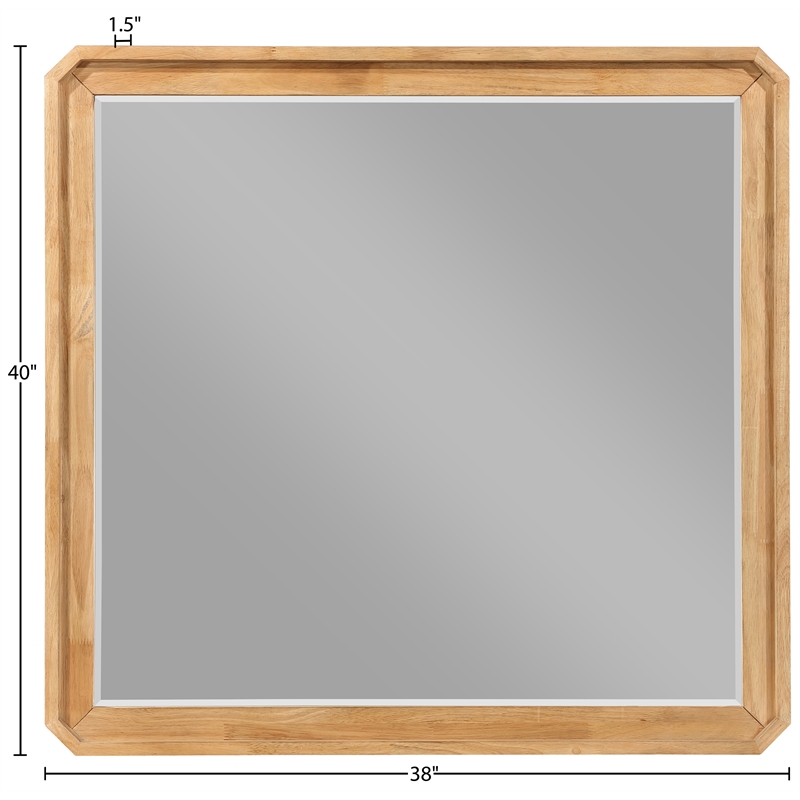 Meridian Furniture Parker Natural Wood Mirror