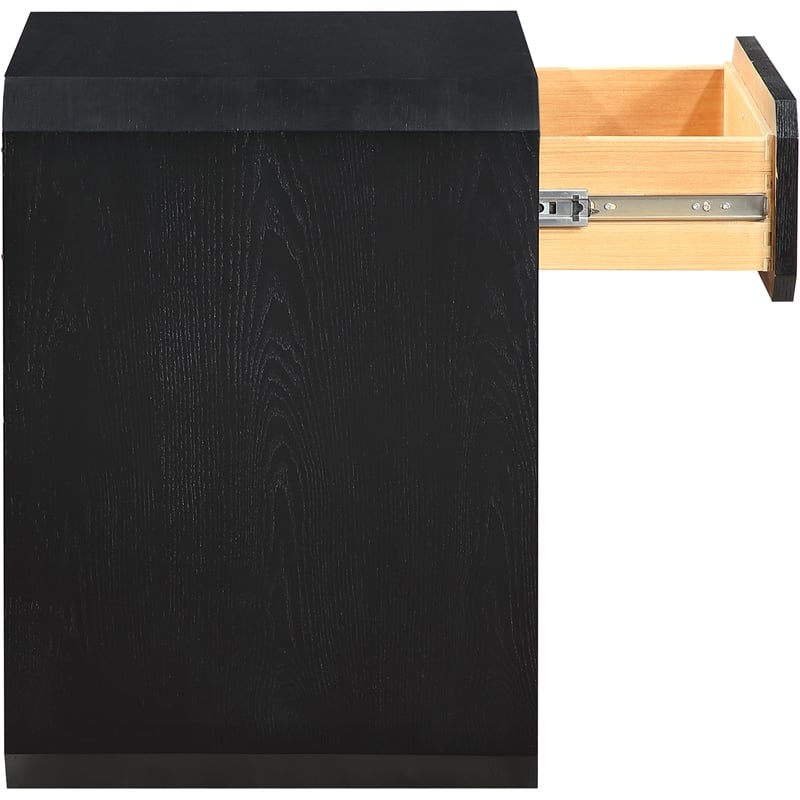 Meridian Furniture Parker Black Ash Veneer Night stand