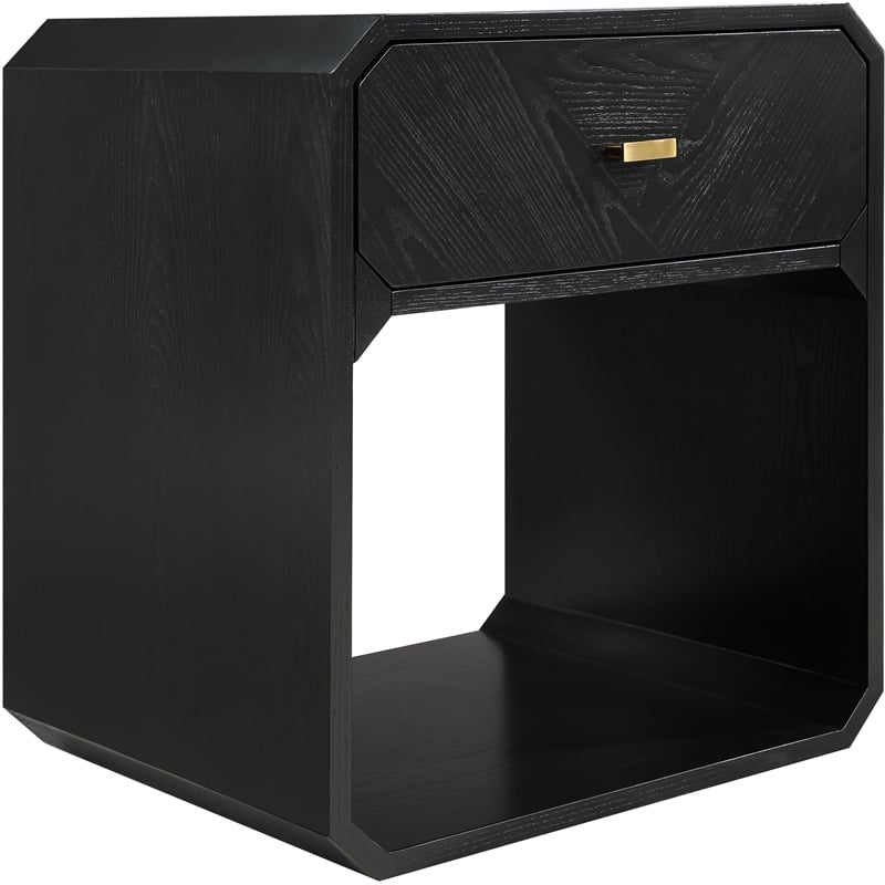 Meridian Furniture Parker Black Ash Veneer Night stand