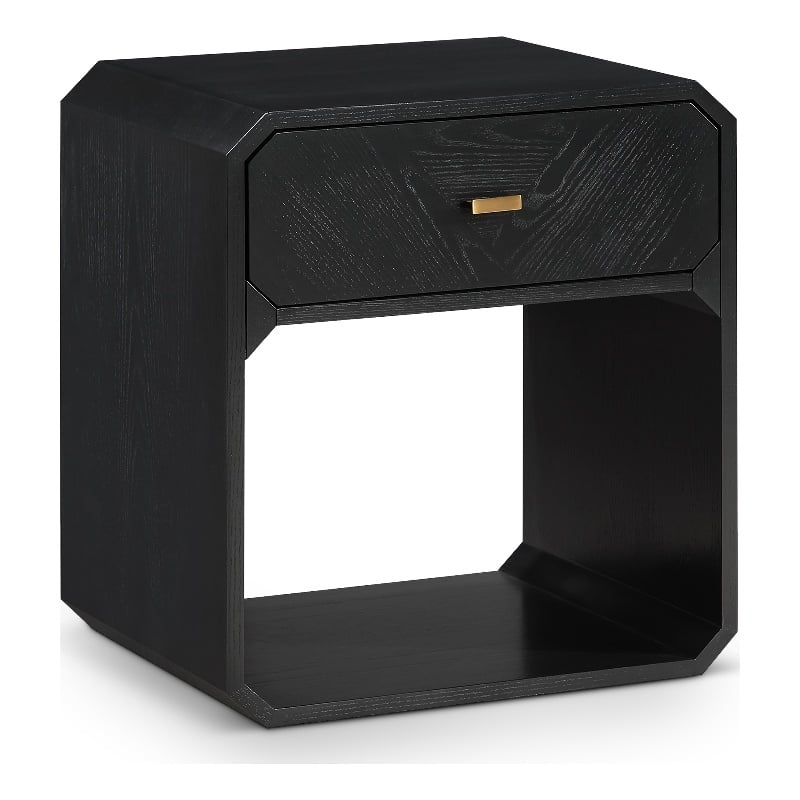 Meridian Furniture Parker Black Ash Veneer Night stand