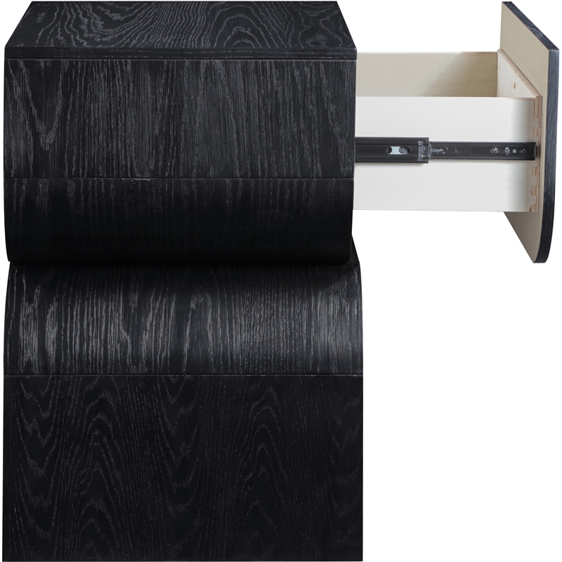 Meridian Furniture Jace Black Oak Veneer Night Stand