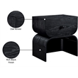 Meridian Furniture Jace Black Oak Veneer Night Stand