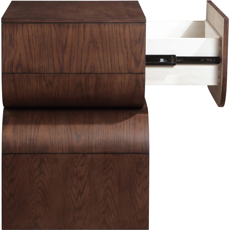Meridian Furniture Jace Brown Oak Veneer Night Stand
