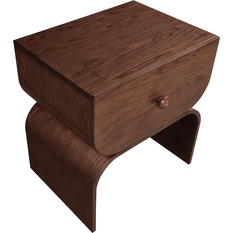 Meridian Furniture Jace Brown Oak Veneer Night Stand