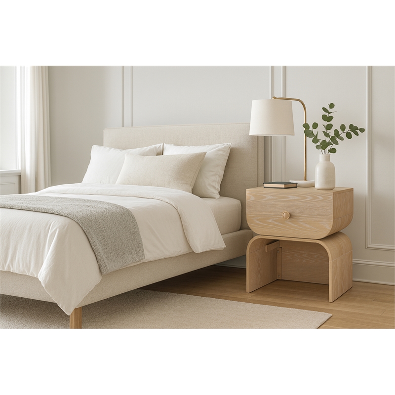 Meridian Furniture Jace Natural Oak Veneer Night Stand