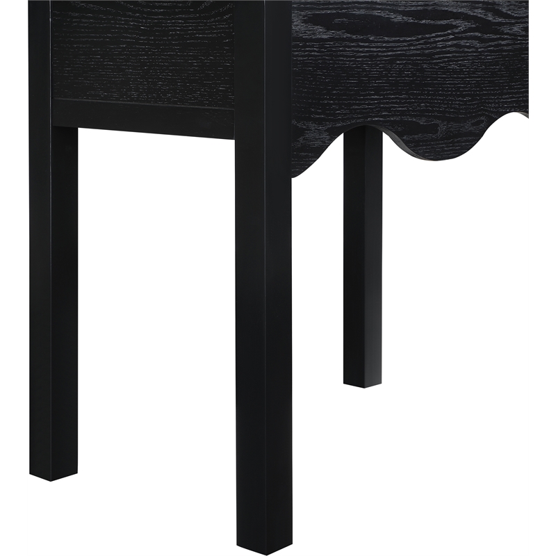 Meridian Furniture Fiora Black Oak Veneer Night Stand