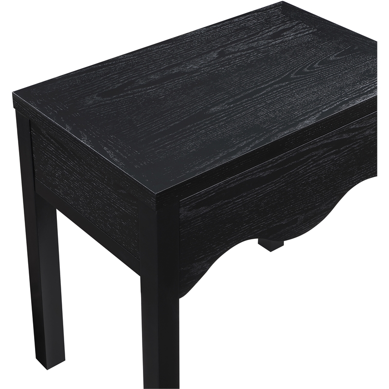 Meridian Furniture Fiora Black Oak Veneer Night Stand