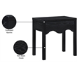 Meridian Furniture Fiora Black Oak Veneer Night Stand
