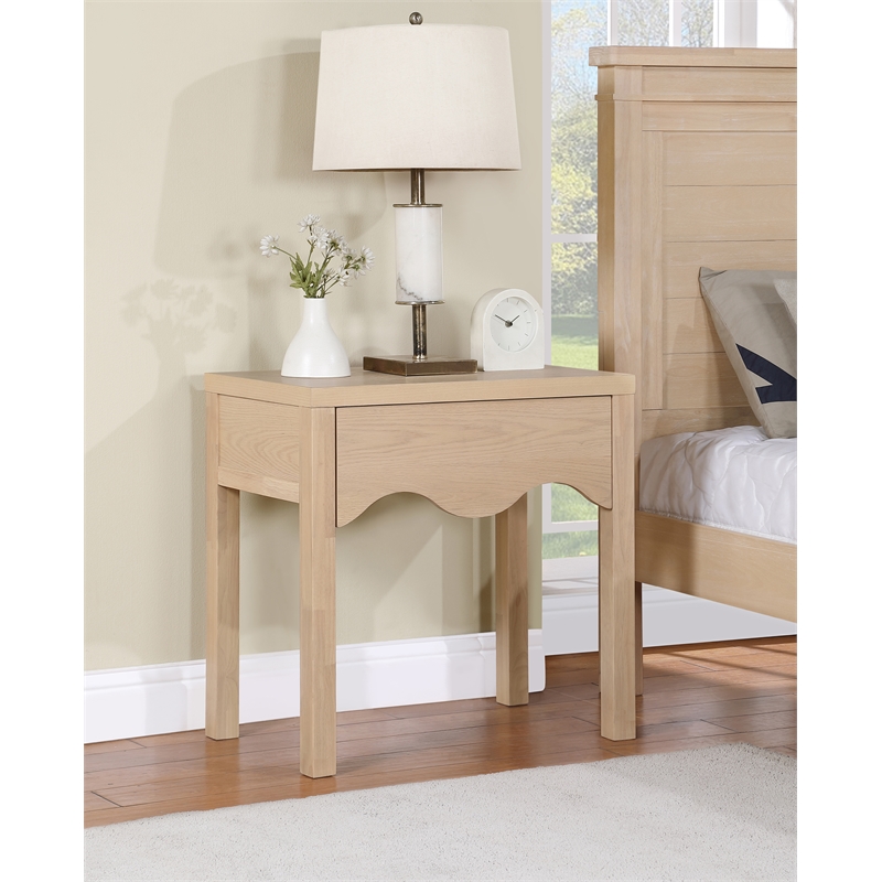 Meridian Furniture Fiora Natural Oak Veneer Night Stand