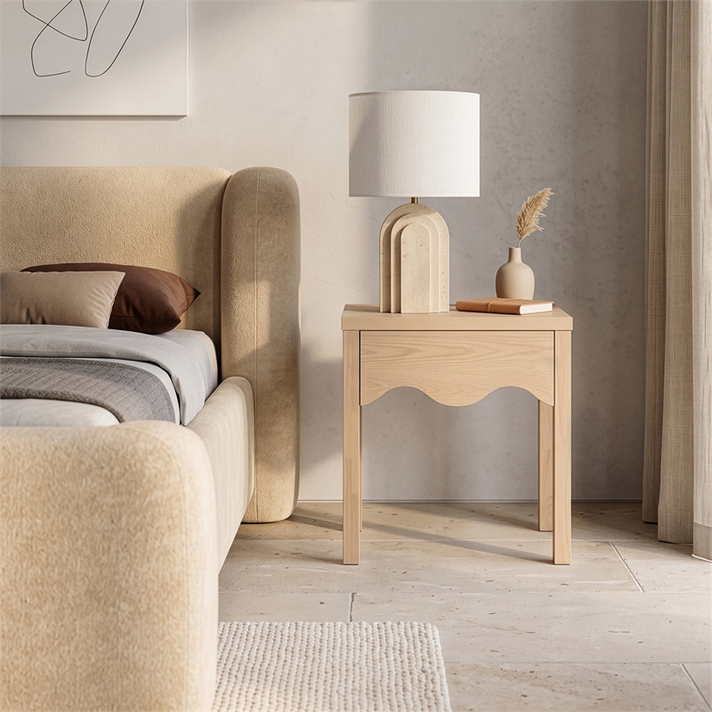 Meridian Furniture Fiora Natural Oak Veneer Night Stand
