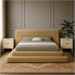 Meridian Furniture Drew Camel Corduroy Queen Bed