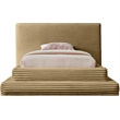 Meridian Furniture Drew Camel Corduroy Twin Bed