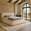 Meridian Furniture Drew Cream Corduroy King Bed