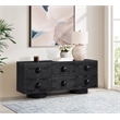Meridian Furniture Bubble Black Wood And Oak Veneer Sideboard/Buffet