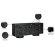 Meridian Furniture Bubble Black Wood And Oak Veneer Sideboard/Buffet