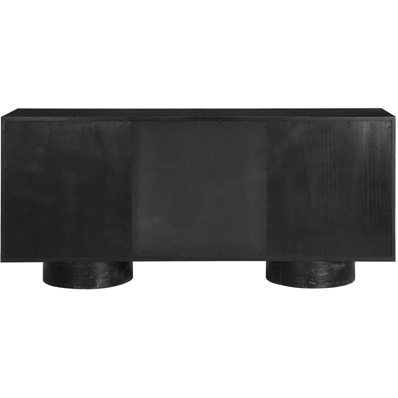 Meridian Furniture Bubble Black Wood And Oak Veneer Sideboard/Buffet