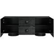 Meridian Furniture Bubble Black Wood And Oak Veneer Sideboard/Buffet