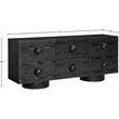 Meridian Furniture Bubble Black Wood And Oak Veneer Sideboard/Buffet