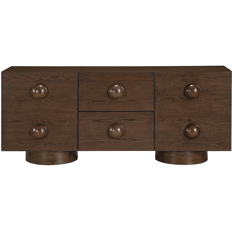 Meridian Furniture Bubble Brown Wood And Oak Veneer Sideboard/Buffet