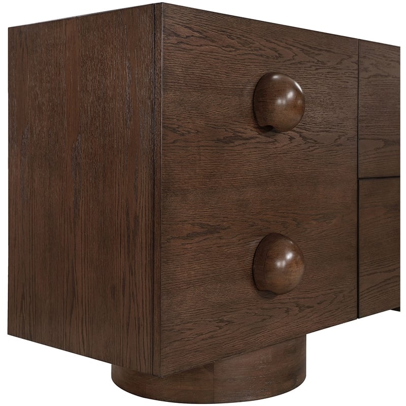 Meridian Furniture Bubble Brown Wood And Oak Veneer Sideboard/Buffet