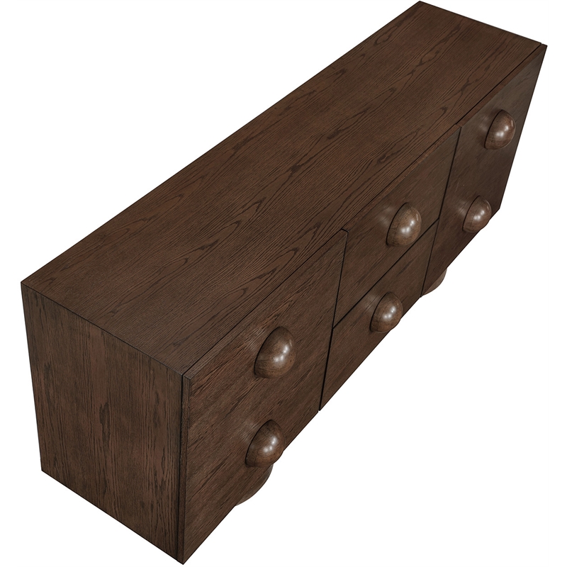 Meridian Furniture Bubble Brown Wood And Oak Veneer Sideboard/Buffet