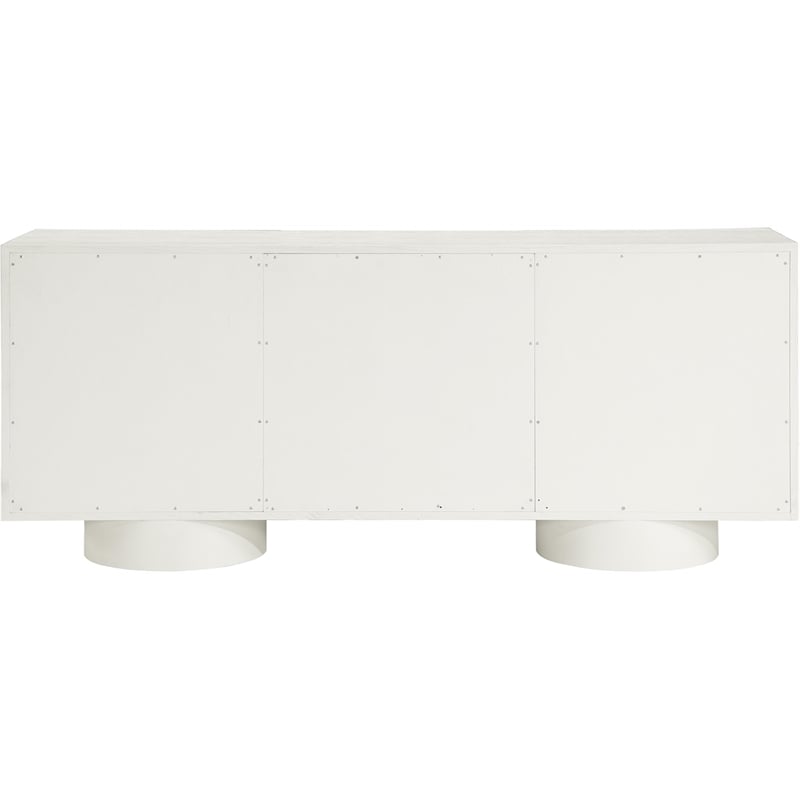 Meridian Furniture Bubble Cream Wood And Oak Veneer Sideboard/Buffet