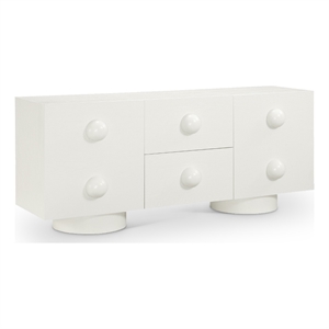 Meridian Furniture Bubble Cream Wood And Oak Veneer Sideboard/Buffet