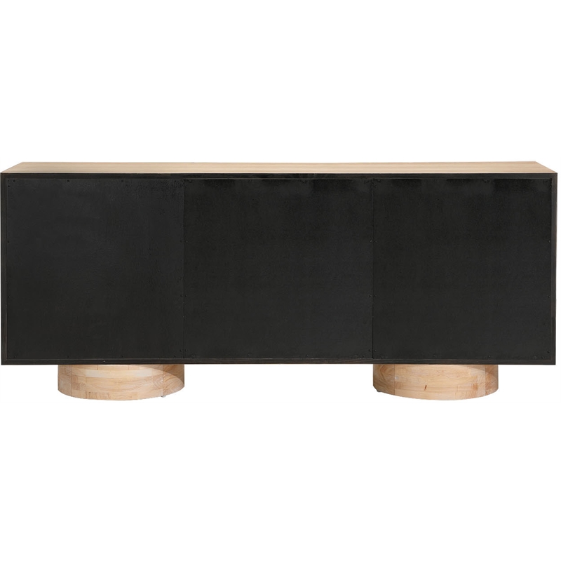 Meridian Furniture Bubble Natural Wood And Oak Veneer Sideboard/Buffet