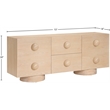 Meridian Furniture Bubble Natural Wood And Oak Veneer Sideboard/Buffet
