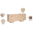 Meridian Furniture Bubble Natural Wood And Oak Veneer Sideboard/Buffet