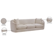 Meridian Furniture Penelope Beige Chenille Fabric Sofa