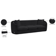 Meridian Furniture Penelope Black Chenille Fabric Sofa