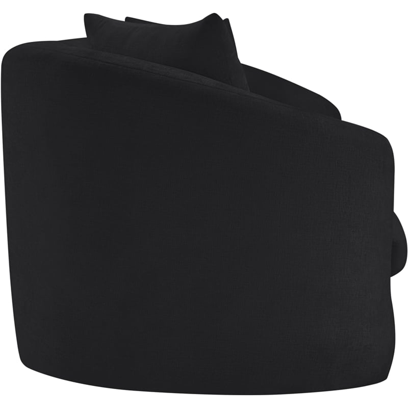 Meridian Furniture Penelope Black Chenille Fabric Sofa