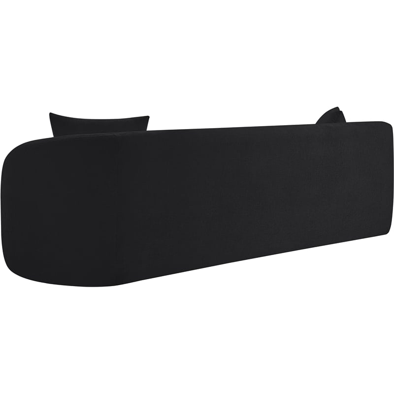 Meridian Furniture Penelope Black Chenille Fabric Sofa