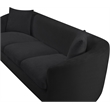 Meridian Furniture Penelope Black Chenille Fabric Sofa