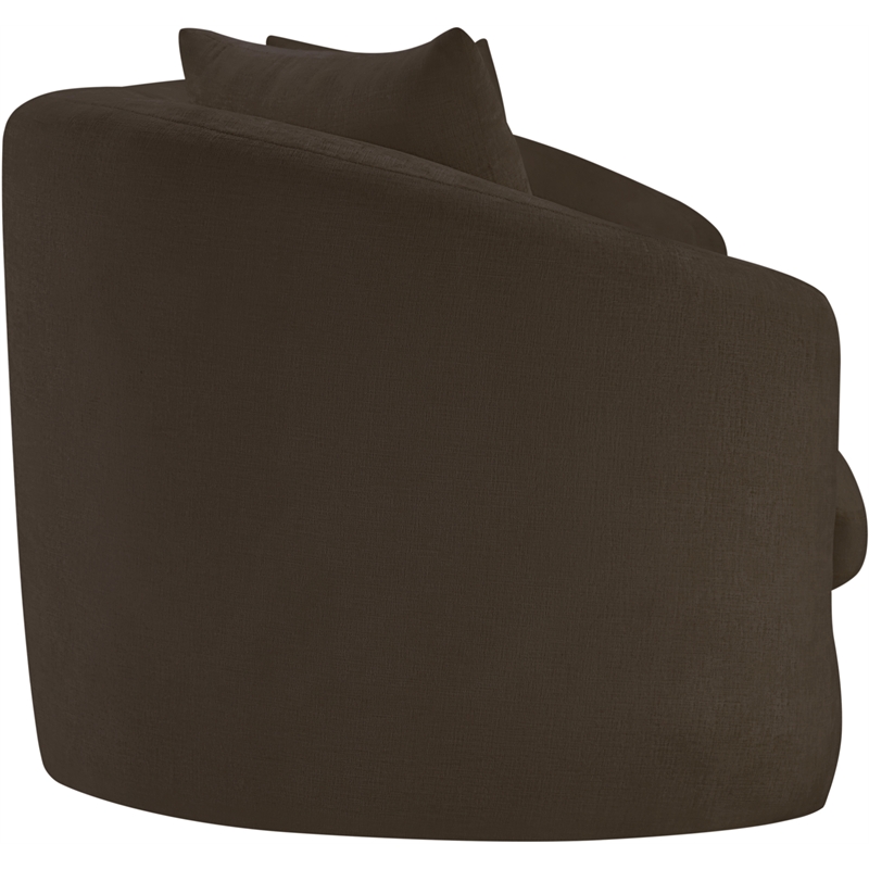 Meridian Furniture Penelope Brown Chenille Fabric Sofa