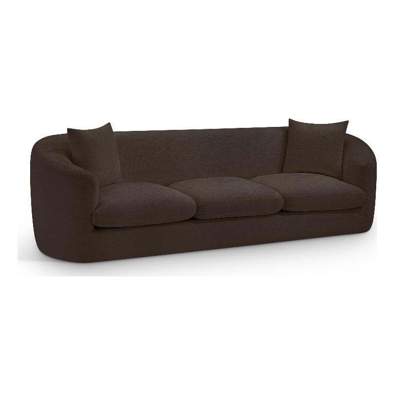 Meridian Furniture Penelope Brown Chenille Fabric Sofa