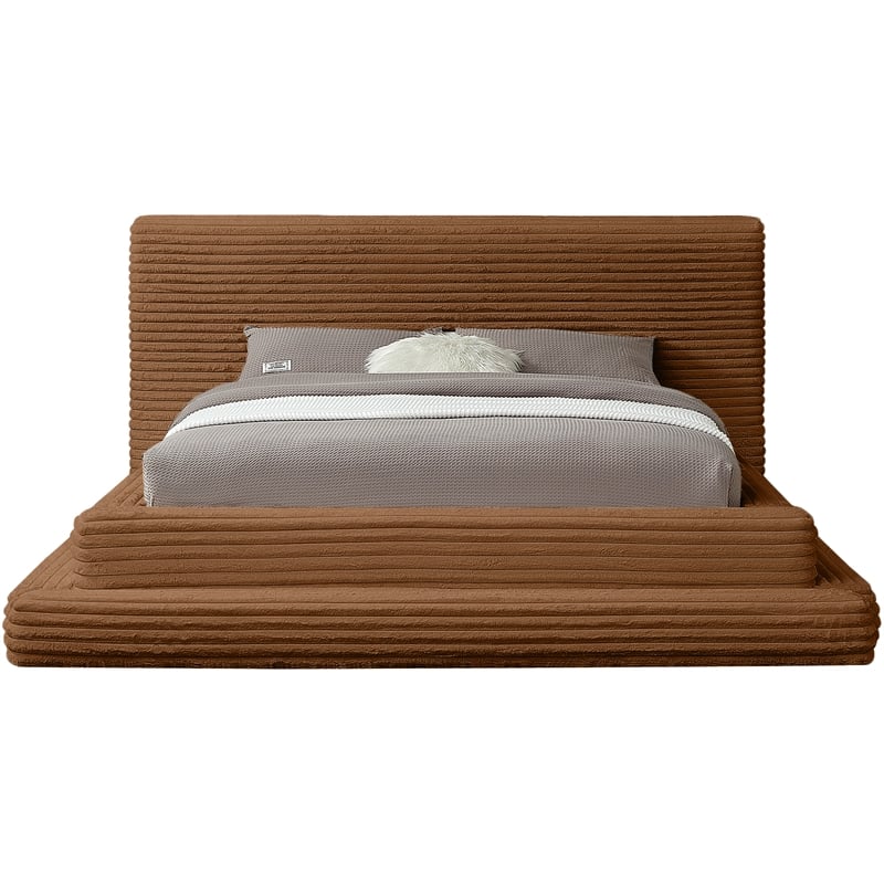 Meridian Furniture Drew Saddle Corduroy King Bed