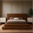 Meridian Furniture Drew Saddle Corduroy Queen Bed