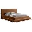Meridian Furniture Drew Saddle Corduroy Queen Bed